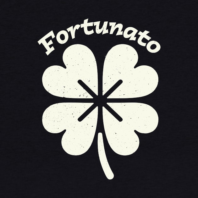 Fortunato Emblem - Distressed Four-Leaf Graphic Design by star trek fanart and more